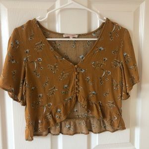 Cropped flower shirt from pacsun